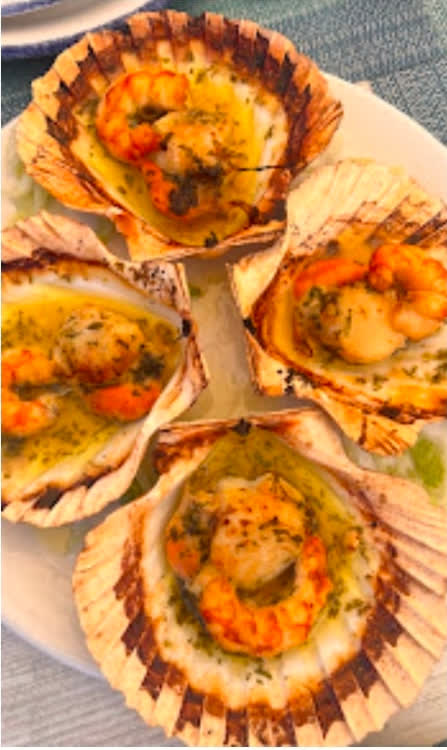 Peregrinas (vieiras) plancha